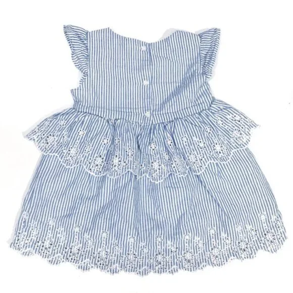 Gap Baby Girl Layered Eyelet Flutter Dress 1824 M - Picture 2 of 9
